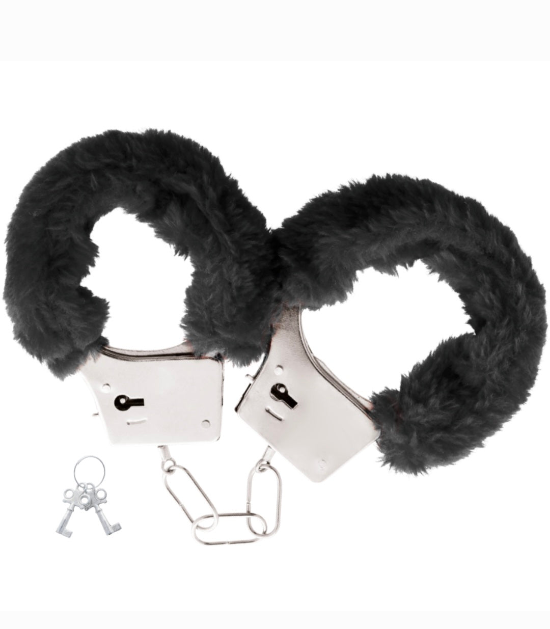 MENOTTES EN MÉTAL DOUBLÉES NOIRES
